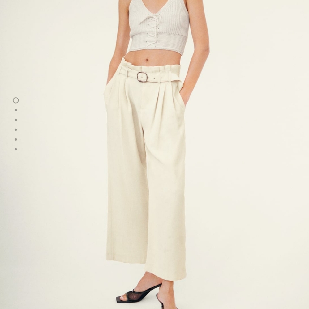 Zara wide leg belted pants - Picture 1 of 6
